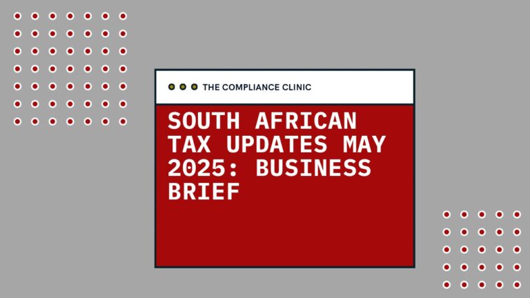 South African Tax Updates May